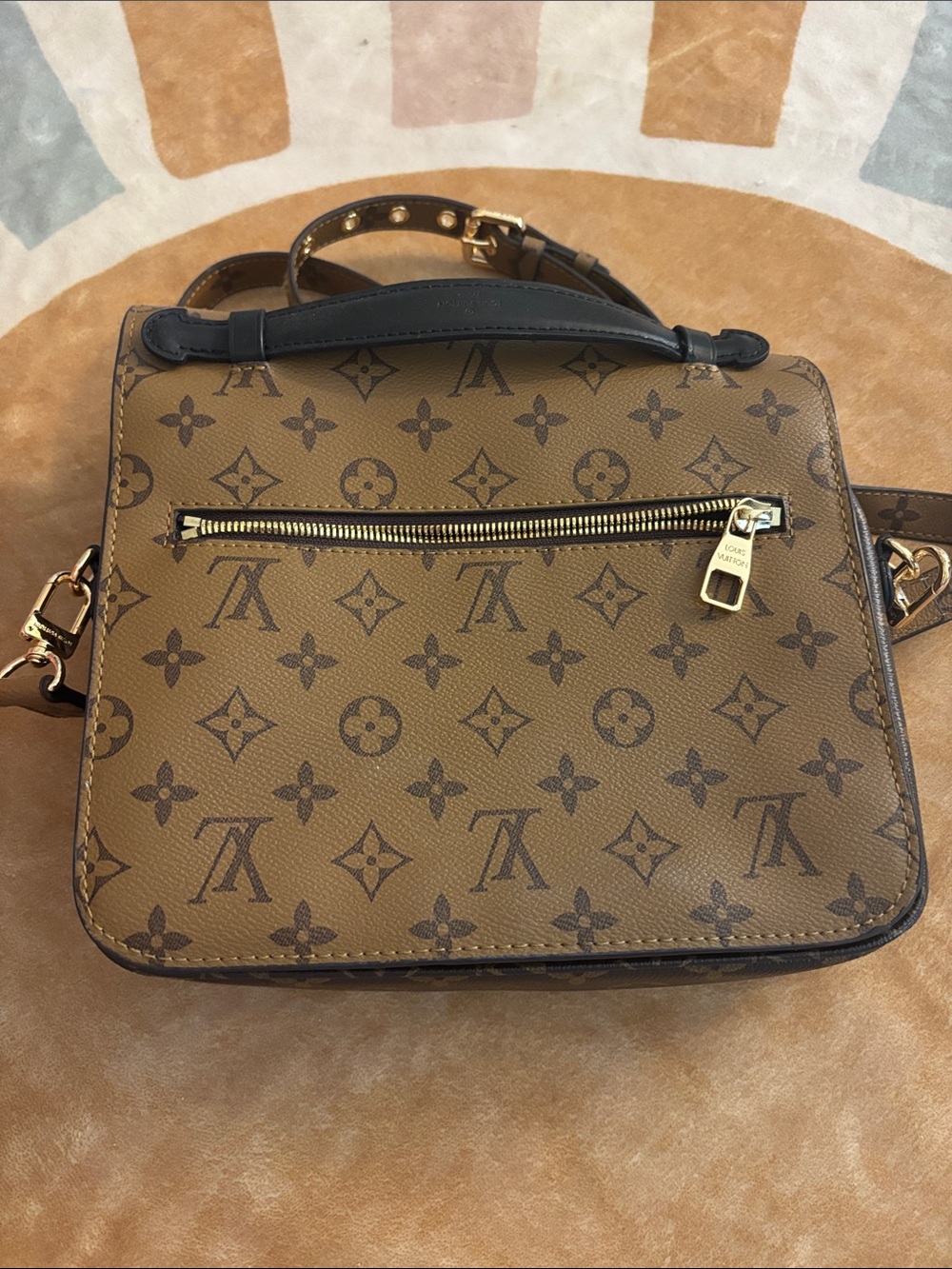 Boutique LV Two-Tone Monogram Satchel - Brown - Picture 3 of 4